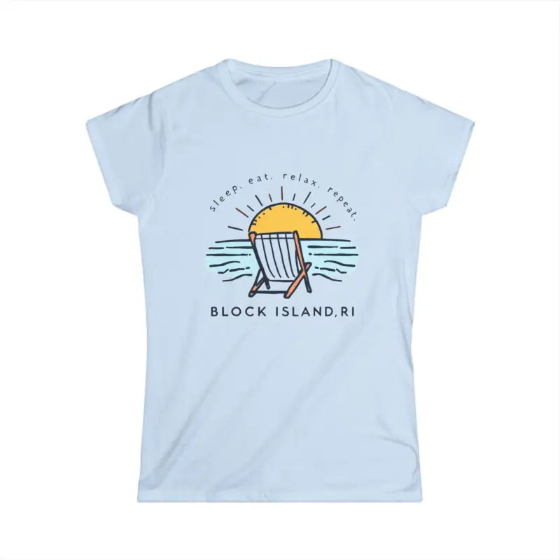 Women Relaxed Beach Tee Sleep Eat Relax Repeat Fashion - Ocean State Styles