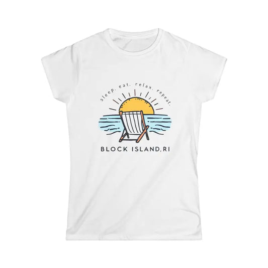 Women Relaxed Beach Tee Sleep Eat Relax Repeat Fashion - Ocean State Styles