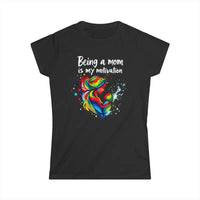 Women Softstyle T Shirt with Colorful Mother and Child Graphic - Ocean State Styles