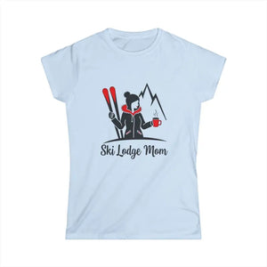 Women Ski Lodge Mom T Shirt for Winter Fun - Ocean State Styles