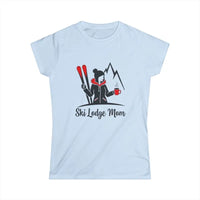 Women Ski Lodge Mom T Shirt for Winter Fun - Ocean State Styles