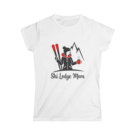 Women Ski Lodge Mom T Shirt for Winter Fun - Ocean State Styles