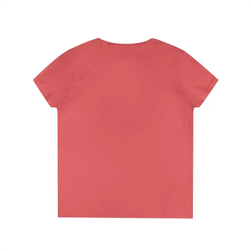 Women V Neck Love Tee Casual Style in Pink Gray Salmon - Ocean State Styles