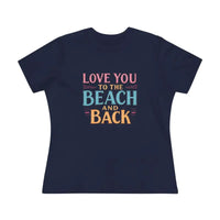 Womens Beach Lovers Cotton Tee Love You To The Beach And Back - Ocean State Styles