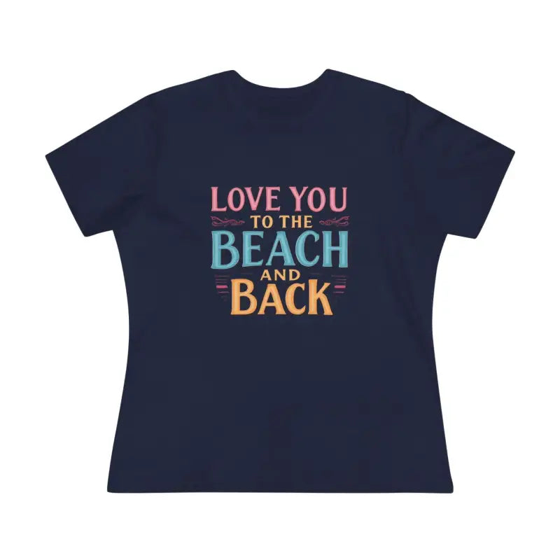 Womens Beach Lovers Cotton Tee Love You To The Beach And Back - Ocean State Styles