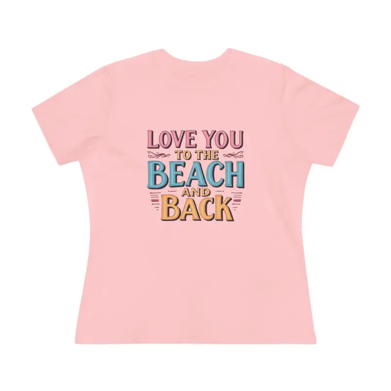 Womens Beach Lovers Cotton Tee Love You To The Beach And Back - Ocean State Styles