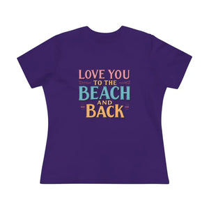 Womens Beach Lovers Cotton Tee Love You To The Beach And Back - Ocean State Styles