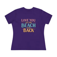 Womens Beach Lovers Cotton Tee Love You To The Beach And Back - Ocean State Styles