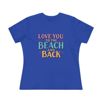 Womens Beach Lovers Cotton Tee Love You To The Beach And Back - Ocean State Styles