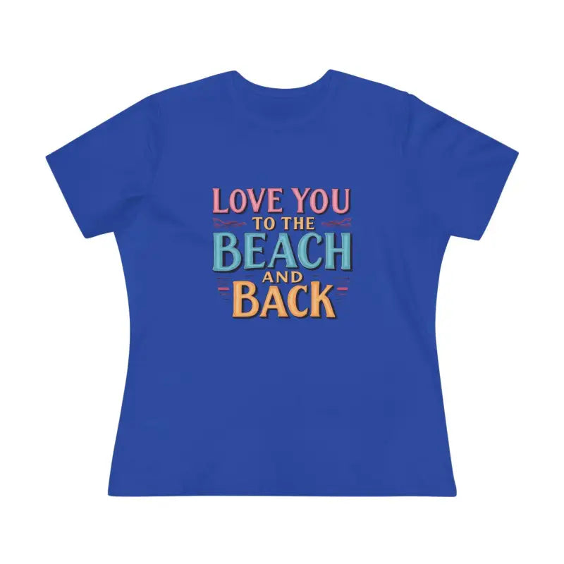 Womens Beach Lovers Cotton Tee Love You To The Beach And Back - Ocean State Styles
