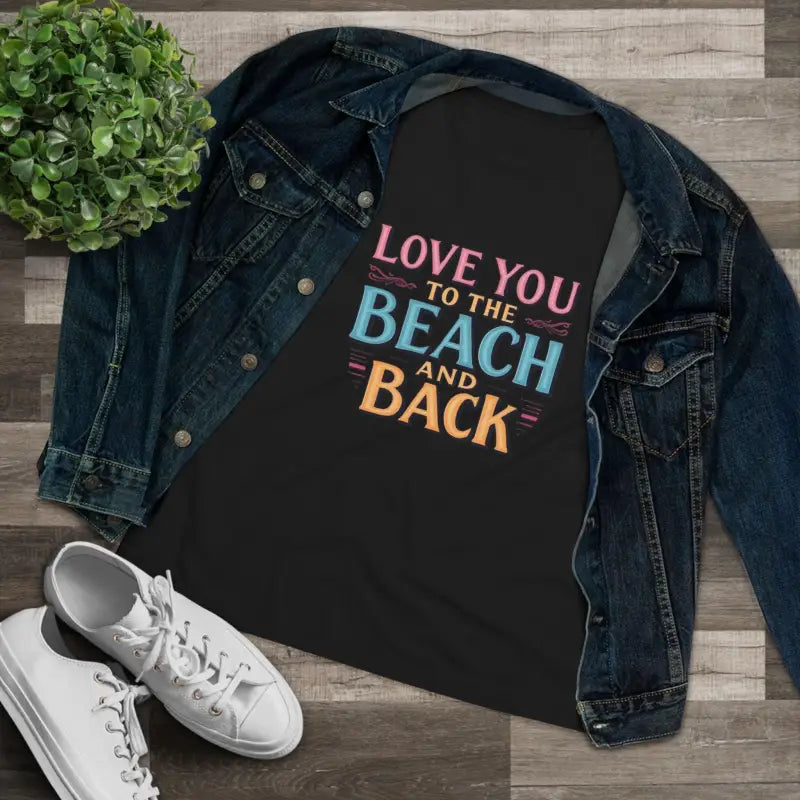 Womens Beach Lovers Cotton Tee Love You To The Beach And Back - Ocean State Styles