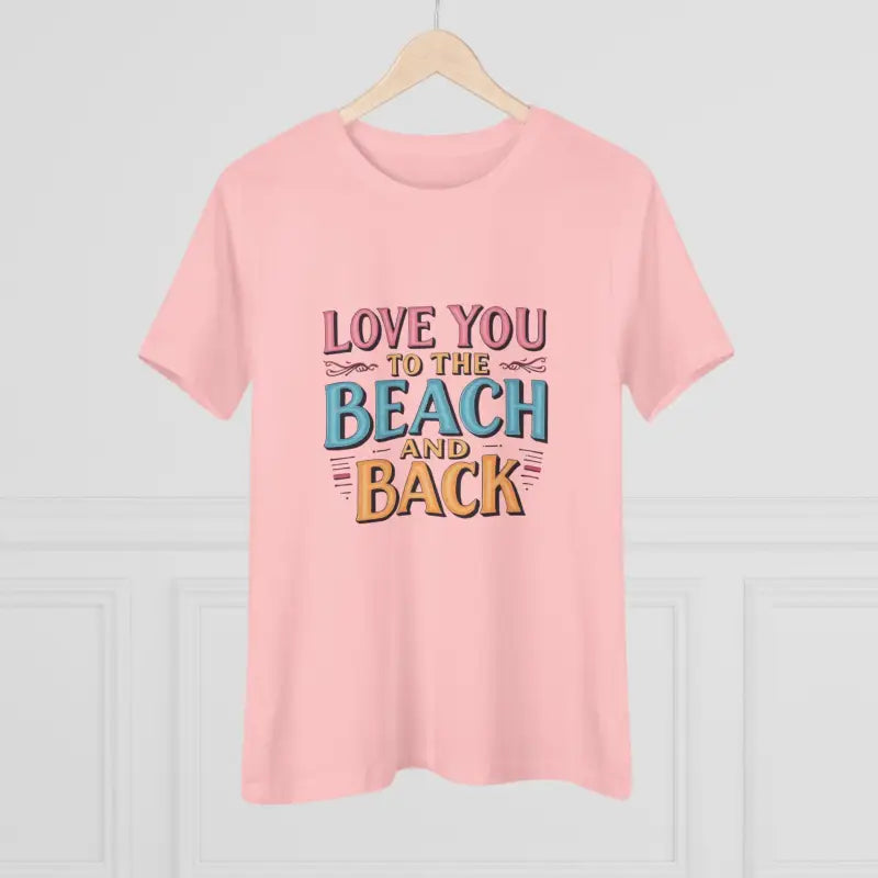 Womens Beach Lovers Cotton Tee Love You To The Beach And Back - Ocean State Styles