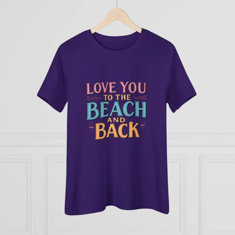 Womens Beach Lovers Cotton Tee Love You To The Beach And Back - Ocean State Styles