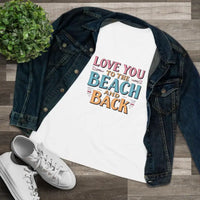 Womens Beach Lovers Cotton Tee Love You To The Beach And Back - Ocean State Styles