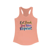 Womens Beach Vibes Racerback Tank Top for Summer Fun Wear - Ocean State Styles