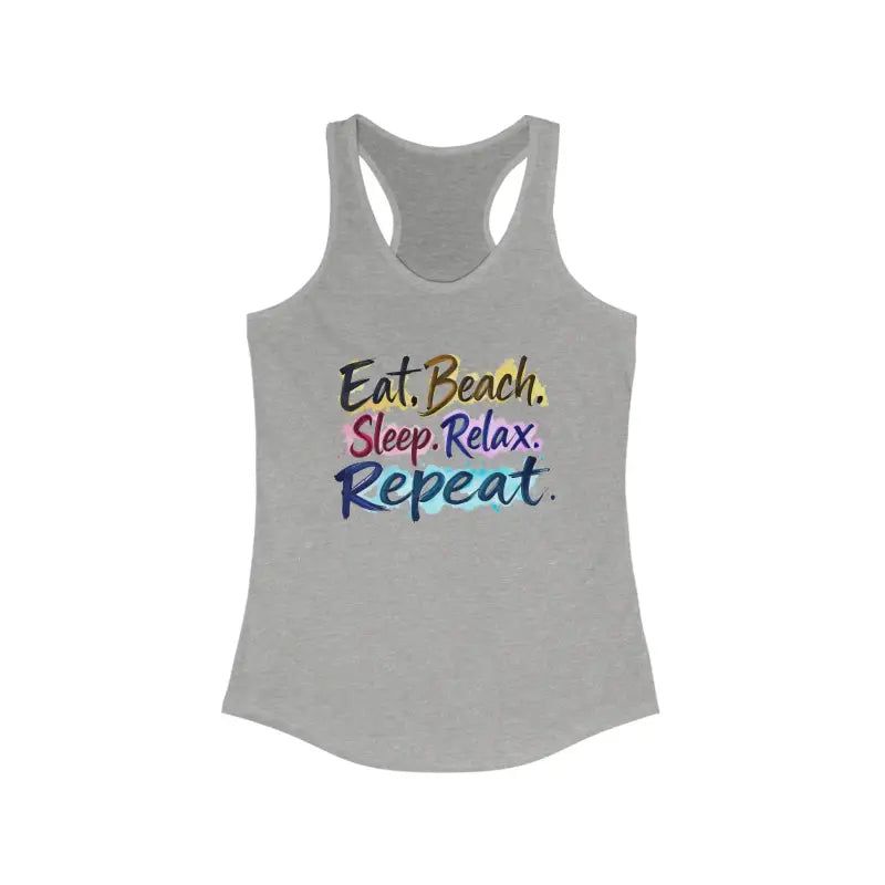 Womens Beach Vibes Racerback Tank Top for Summer Fun Wear - Ocean State Styles