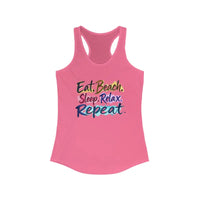 Womens Beach Vibes Racerback Tank Top for Summer Fun Wear - Ocean State Styles