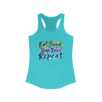 Womens Beach Vibes Racerback Tank Top for Summer Fun Wear - Ocean State Styles