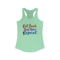 Womens Beach Vibes Racerback Tank Top for Summer Fun Wear - Ocean State Styles