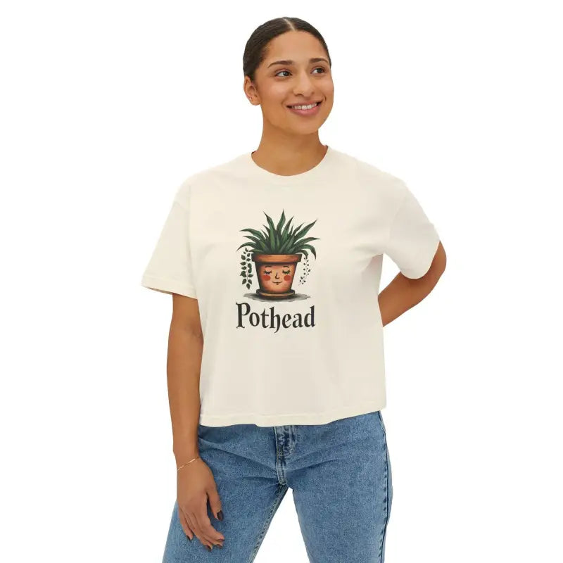 Women's Boxy T Shirt with Cute Planter Graphic Tee - Ocean State Styles