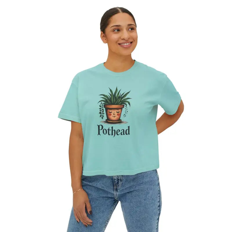Women's Boxy T Shirt with Cute Planter Graphic Tee - Ocean State Styles