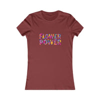 Maroon Women’s Floral Flower Power Print T Shirt with colorful floral design