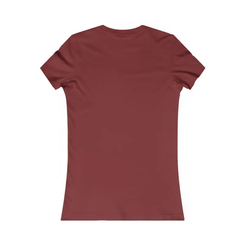 Women’s fitted short-sleeve floral print T-shirt in rich dark red maroon color