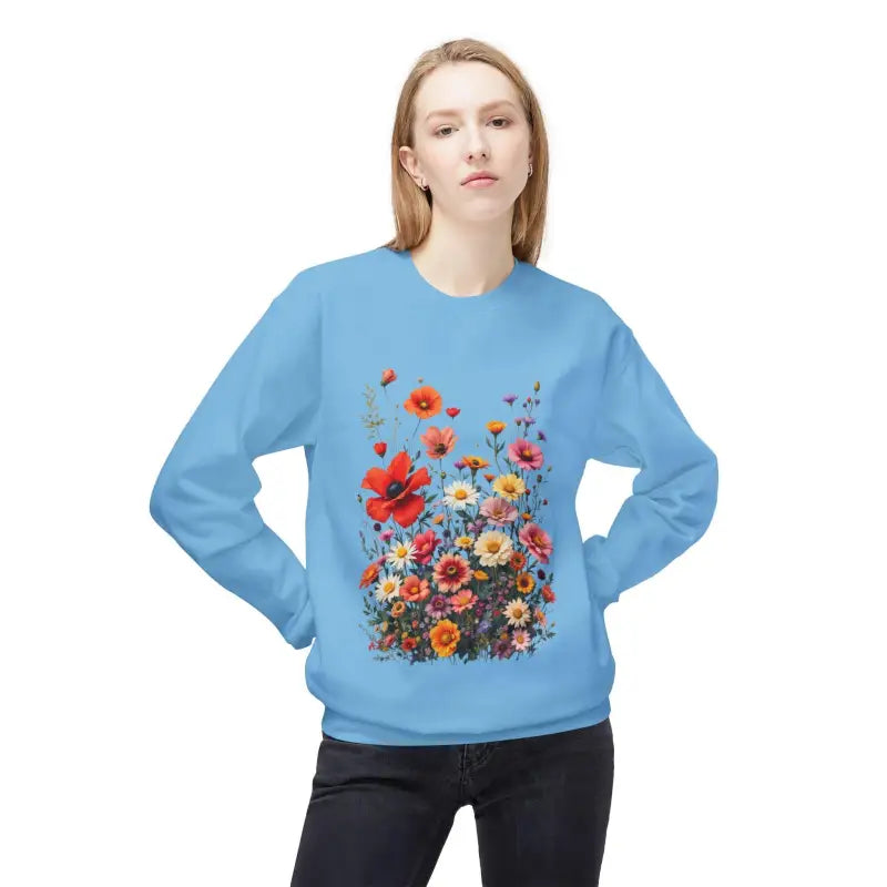 Women's Floral Sweatshirt Softstyle Fleece Crewneck - Ocean State Styles
