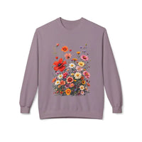Women's Floral Sweatshirt Softstyle Fleece Crewneck - Ocean State Styles