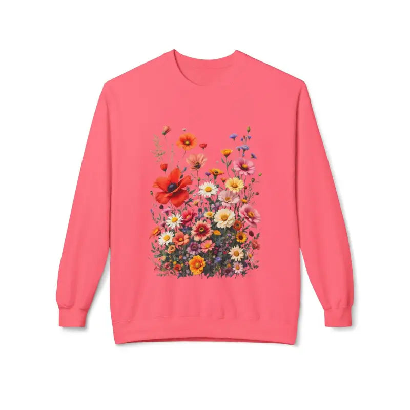 Women's Floral Sweatshirt Softstyle Fleece Crewneck - Ocean State Styles