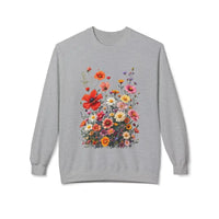 Women's Floral Sweatshirt Softstyle Fleece Crewneck - Ocean State Styles
