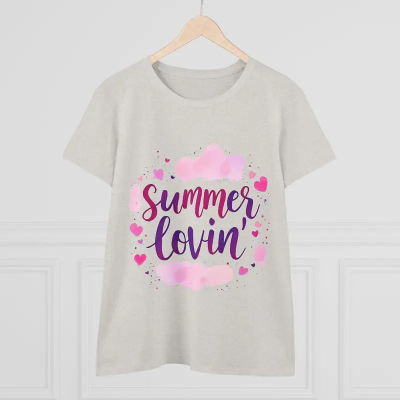 Women's Gray Summer Lovin Cotton Tee Casual Shirt - Ocean State Styles