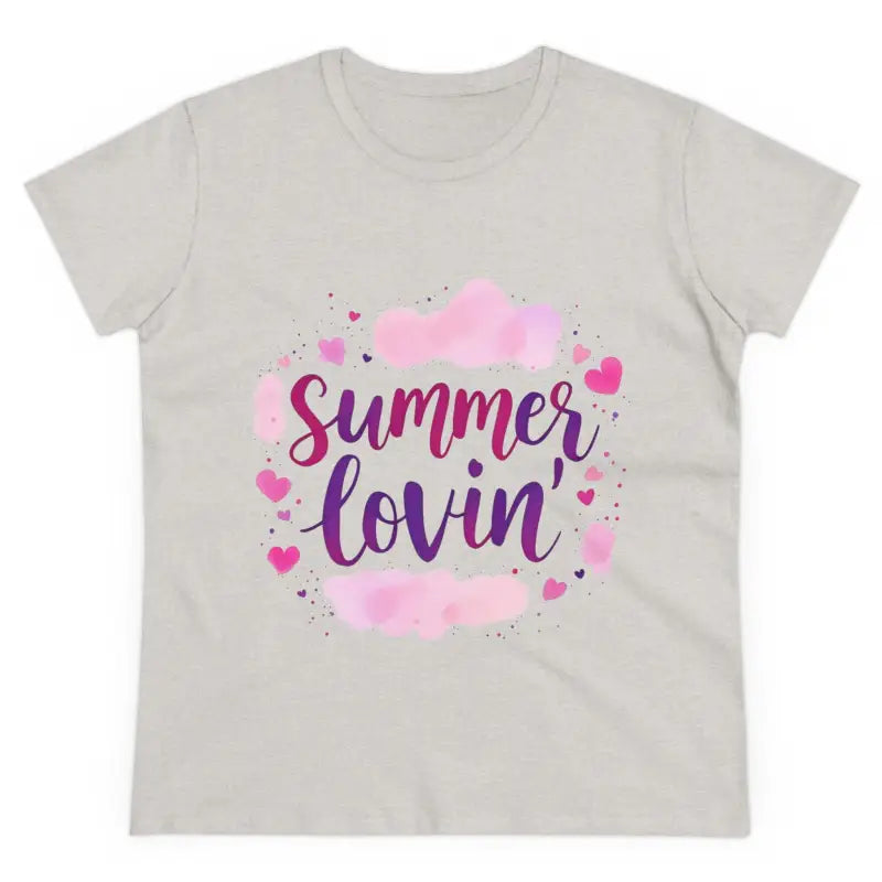 Women's Gray Summer Lovin Cotton Tee Casual Shirt - Ocean State Styles