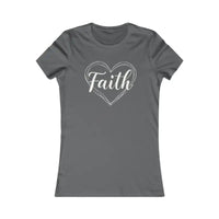 Women's Heart of Faith T Shirt in Pink Gray and Green - Ocean State Styles