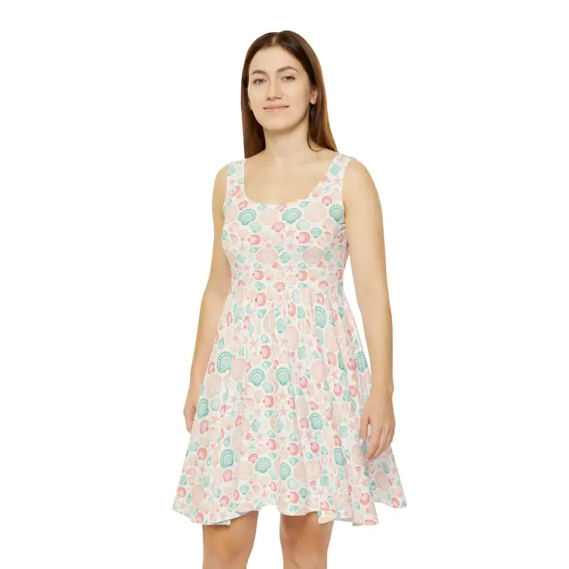 Women's Sleeveless Seashell Skater Dress - Ocean State Styles