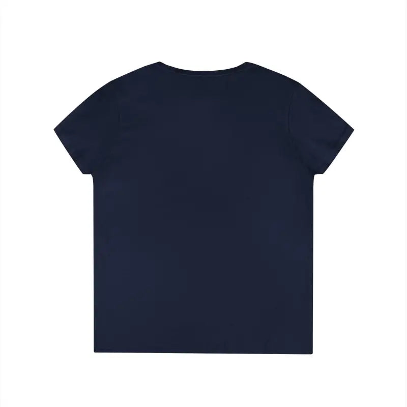 Dark blue short-sleeved crew neck T-shirt from Women’s V Neck Flower Power collection