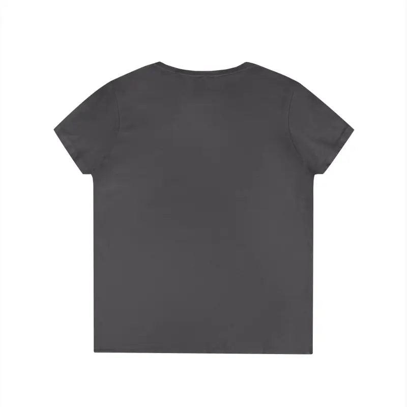 Dark gray short-sleeved crew-neck T-shirt from Women’s V Neck Flower Power T Shirt collection