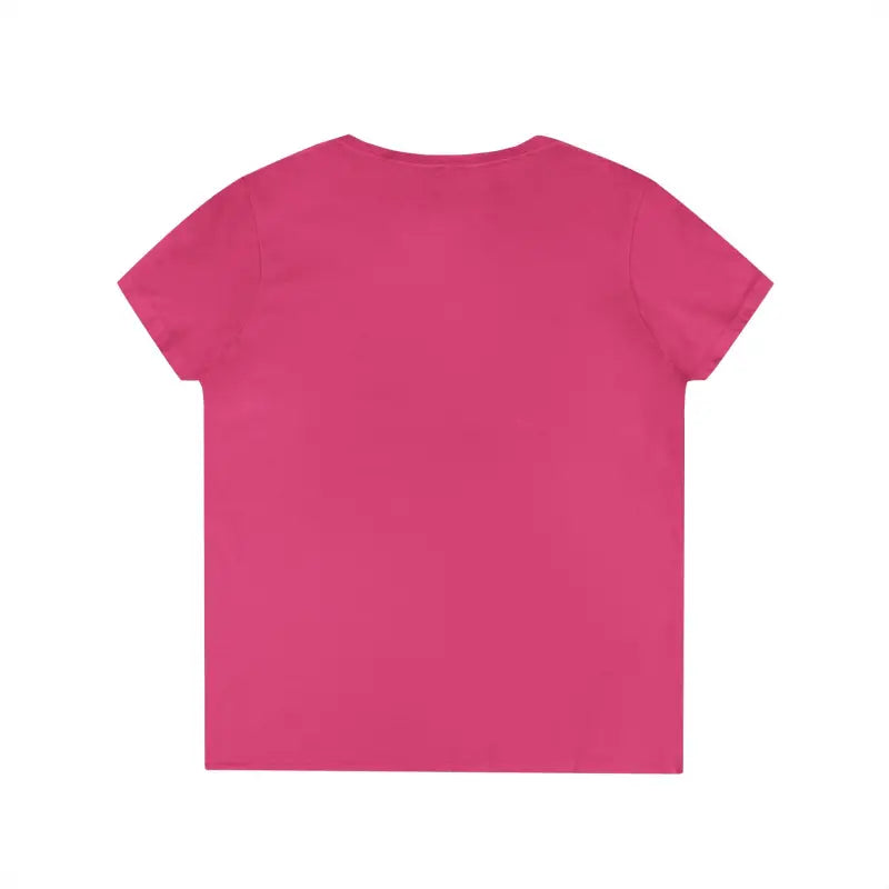 Plain fuchsia short-sleeved crew neck T-shirt for Women’s V Neck Flower Power T Shirt