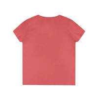 Plain red short-sleeved T shirt from Women’s V Neck Flower Power T Shirt collection