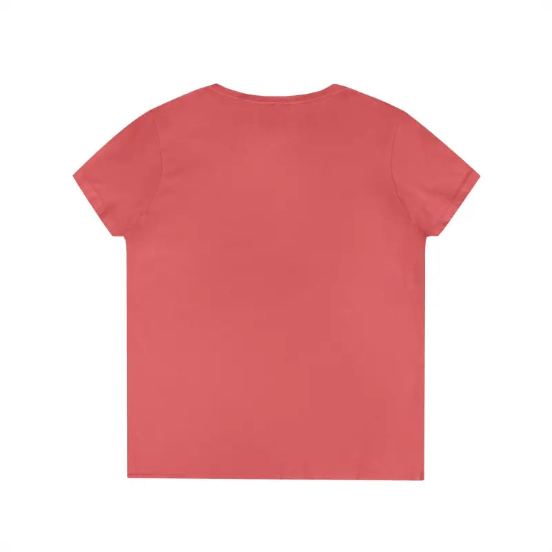 Plain red short-sleeved T shirt from Women’s V Neck Flower Power T Shirt collection