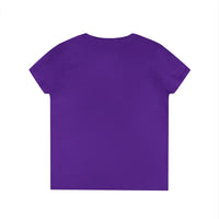 Purple short-sleeved crew-neck T-shirt from Women’s V Neck Flower Power T Shirt collection