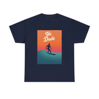 Ya Dude Surfing Tee in Brown Gray and Salmon for Beach Lovers - Ocean State Styles