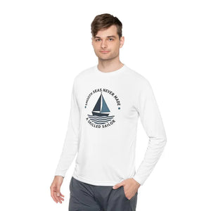 Yellow Long Sleeve Shirt With Sailboat Graphic For Active Lifestyle - Ocean State Styles
