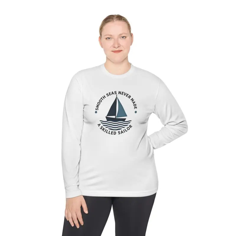 Yellow Long Sleeve Shirt With Sailboat Graphic For Active Lifestyle - Ocean State Styles