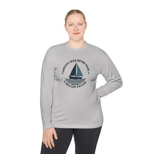 Yellow Long Sleeve Shirt With Sailboat Graphic For Active Lifestyle - Ocean State Styles