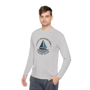 Yellow Long Sleeve Shirt With Sailboat Graphic For Active Lifestyle - Ocean State Styles