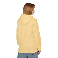 Yellow fleece pullover hoodie with sunset sails sailboat design