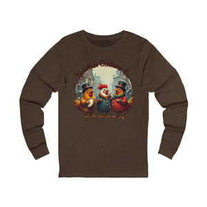 Yuletide Chicken Co Long Sleeve Shirt for Holiday Cheer Unisex Tee - Ocean State Styles