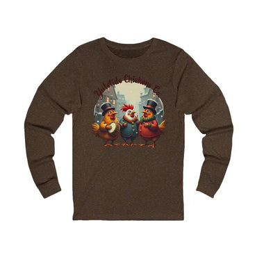Brown long-sleeved shirt from Yuletide Chicken Co, ideal for casual wear