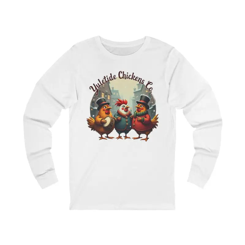 Yuletide Chicken Co Long Sleeve Shirt for Holiday Cheer Unisex Tee - Ocean State Styles